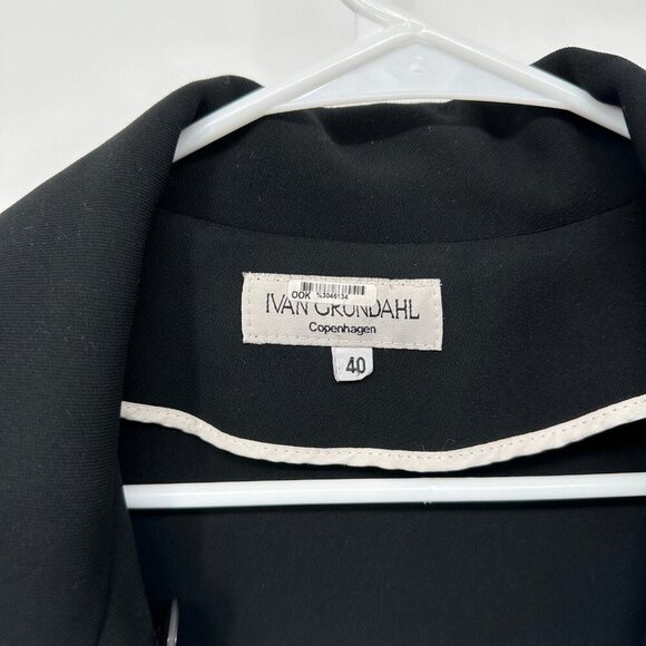 Ivan Grundahl Copenhagen Womens Tunic Jacket Black White Size Large EU 40 Flowy - Picture 4 of 8